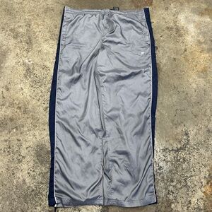 Y2K Starter Windbreaker Trackpants Men’s Medium Gray Navy Loose Sports Casual